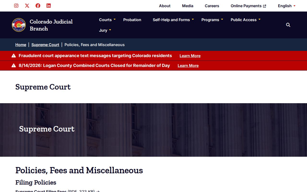 Colorado appellate policies distinguished from Blanca court records