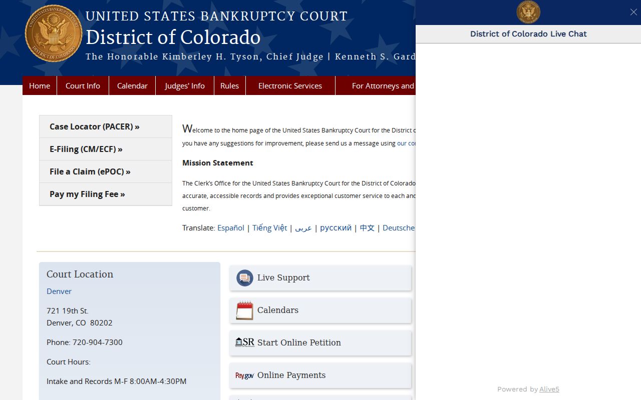 Costilla County civil court docket federal bankruptcy source