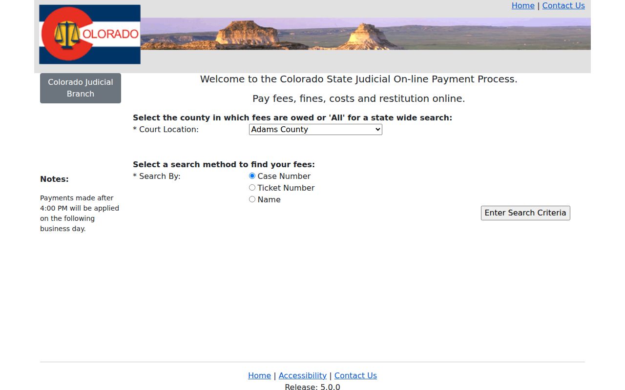 Costilla County traffic court records online payment search