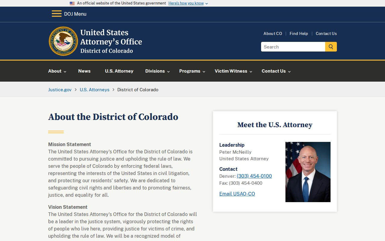 Costilla County traffic court records federal district reference
